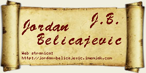 Jordan Beličajević vizit kartica